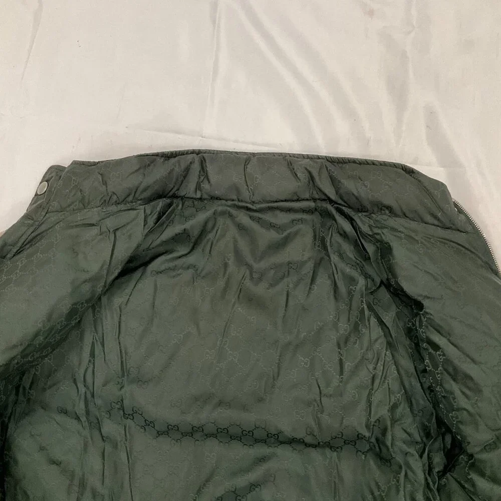 Gucci Down Puffer Jacket Mens Size 52 XL Green Made in Italy